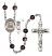 Saint Christopher and Swimming Rosary with Brown Beads