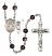 Saint Christopher and Wrestling Rosary with Brown Beads