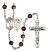 Saint Sebastian and Golf Rosary with Brown Beads