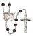 Saint Sebastian and Basketball Rosary with Brown Beads