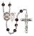 Saint Sebastian and Swimming Rosary with Brown Beads