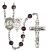 Saint Sebastian and Skiing Rosary with Brown Beads