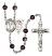 Saint Sebastian and Cheerleading Rosary with Brown Beads