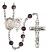 Saint Sebastian and Gymnastics Rosary with Brown Beads