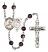 Saint Sebastian and Track & Field Rosary with Brown Beads