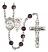 Saint Sebastian and Field Hockey Rosary with Brown Beads