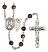 Saint Sebastian and Softball Rosary with Brown Beads