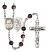 Saint Sebastian and Fishing Rosary with Brown Beads