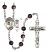 Saint Christopher and Archery Rosary with Brown Beads