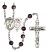 Saint Sebastian and Rodeo Rosary with Brown Beads