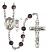 Saint Christopher and Rodeo Rosary with Brown Beads