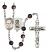 Saint Christopher and Fishing Rosary with Brown Beads