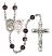 Saint Sebastian and Motorcycle Rosary with Brown Beads