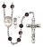 Saint Christopher and Water Polo-Men Rosary with Brown Beads