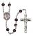 Virgen del Fatima Engravable Rosary with Brown Beads