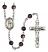 Saint Petronille Engravable Rosary with Brown Beads