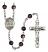 Saint Germaine Cousin Engravable Rosary with Brown Beads