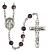 Saint Nino de Atocha Engravable Rosary with Brown Beads