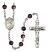 Saint Gertrude of Nivelles Engravable Rosary with Brown Beads