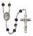 San Juan de la Cruz Engravable Rosary with Brown Beads