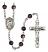 Saint Placidus Engravable Rosary with Brown Beads