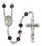 Our Lady of All Nations Engravable Rosary with Brown Beads