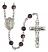 Saint Aaron Engravable Rosary with Brown Beads