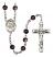 Saint Lidwina of Schiedam Engravable Rosary with Brown Beads