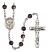 Saint Meinrad of Einsiedeln Engravable Rosary with Brown Beads