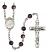 Saint Joseph Freinademetz Engravable Rosary with Brown Beads