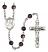 Saint Kieran Engravable Rosary with Brown Beads