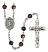 Saint Juliana of Cumae Engravable Rosary with Brown Beads