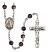 Saint Raymond of Penafort Engravable Rosary with Brown Beads