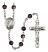 Saint Drogo Engravable Rosary with Brown Beads