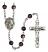 Our Lady of Assumption Engravable Rosary with Brown Beads