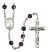 Saint Jeanne Chezard de Matel Engravable Rosary with Brown Beads