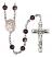 Blessed Herman the Cripple Engravable Rosary with Brown Beads