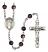 Saint Seraphina Engravable Rosary with Brown Beads