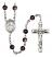 Saint Jeanne Jugan Engravable Rosary with Brown Beads