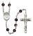 Saint Damien of Molokai Engravable Rosary with Brown Beads