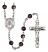 Our Lady Rosa Mystica Engravable Rosary with Brown Beads