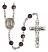 Our Lady of Kibeho Engravable Rosary with Brown Beads