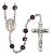 Saint Theodore Stratelates Engravable Rosary with Brown Beads