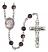 Saint Jadwiga of Poland Engravable Rosary with Brown Beads