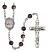 Saint Kateri Tekakwitha Engravable Rosary with Brown Beads