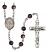 Saint Medard of Noyon Engravable Rosary with Brown Beads