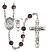 Saint Christopher and Basketball Rosary with Brown Beads