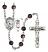 Saint Christopher and Soccer Rosary with Brown Beads