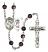 Saint Christopher and Track&Field Rosary with Brown Beads