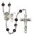 Saint Christopher and Swimming Rosary with Brown Beads